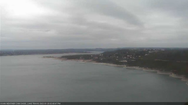 Lake Travis webcam, January 20, 2022 2:45 PM CT