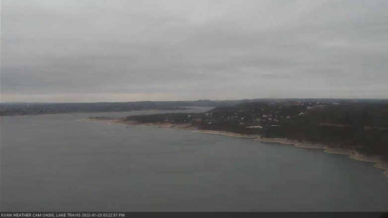 Lake Travis webcam, January 20, 2022 3:25 PM CT