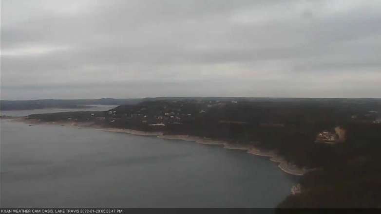 Lake Travis webcam, January 20, 2022 5:25 PM CT