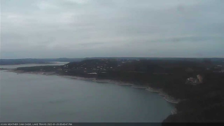 Lake Travis webcam, January 20, 2022 5:45 PM CT