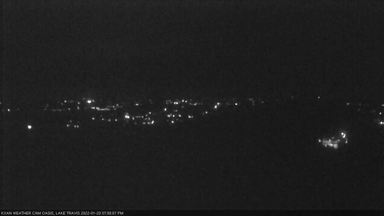 Lake Travis webcam, January 20, 2022 7:00 PM CT