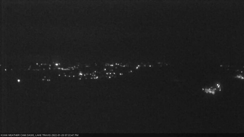 Lake Travis webcam, January 20, 2022 7:25 PM CT