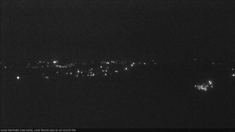 Lake Travis webcam, January 20, 2022 10:25 PM CT