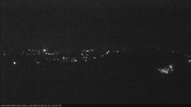 Lake Travis webcam, January 20, 2022 11:45 PM CT