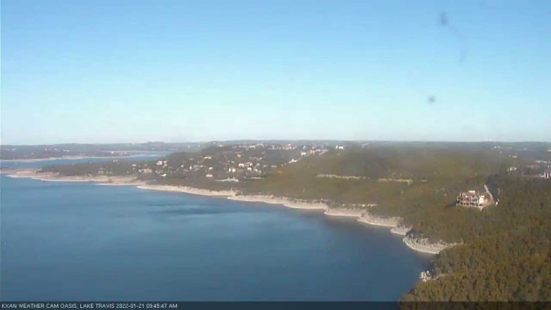 Lake Travis webcam, January 21, 2022 9:45 AM CT