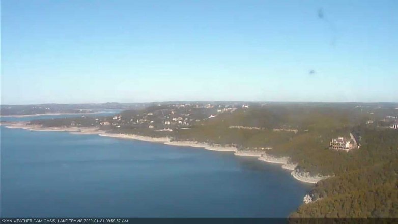Lake Travis webcam, January 21, 2022 10:00 AM CT