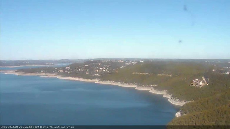 Lake Travis webcam, January 21, 2022 10:25 AM CT