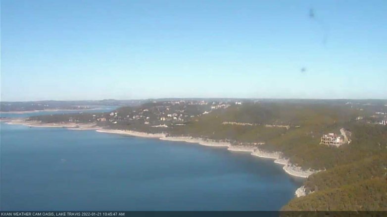 Lake Travis webcam, January 21, 2022 10:45 AM CT