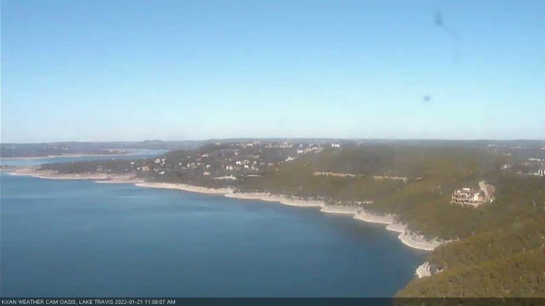 Lake Travis webcam, January 21, 2022 11:00 AM CT