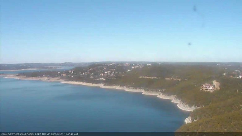Lake Travis webcam, January 21, 2022 11:45 AM CT