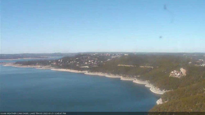 Lake Travis webcam, January 21, 2022 12:45 PM CT