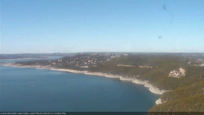 Lake Travis webcam, January 21, 2022 1:00 PM CT