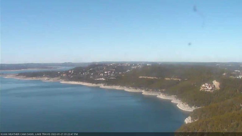 Lake Travis webcam, January 21, 2022 1:25 PM CT