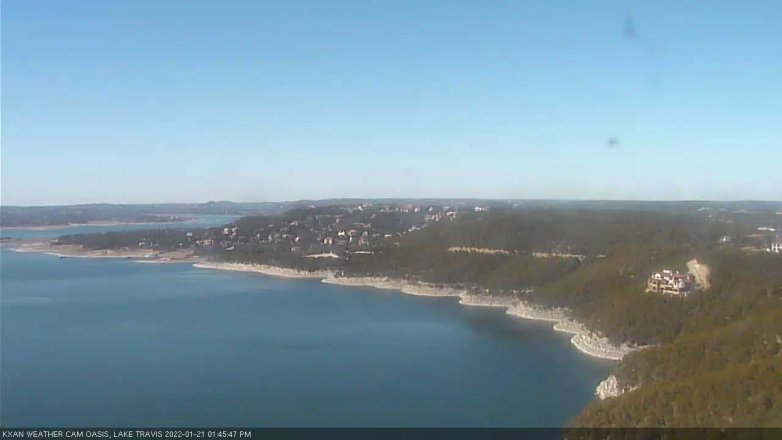 Lake Travis webcam, January 21, 2022 1:45 PM CT