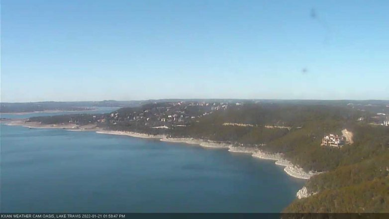 Lake Travis webcam, January 21, 2022 2:00 PM CT