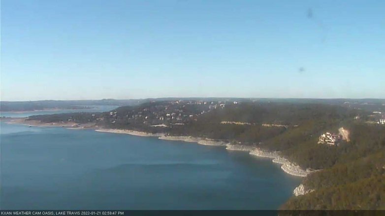 Lake Travis webcam, January 21, 2022 3:00 PM CT