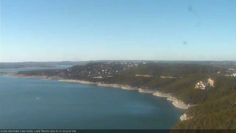 Lake Travis webcam, January 21, 2022 3:25 PM CT