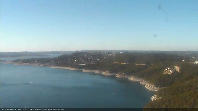 Lake Travis webcam, January 21, 2022 4:00 PM CT