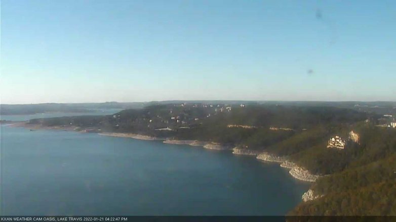 Lake Travis webcam, January 21, 2022 4:25 PM CT