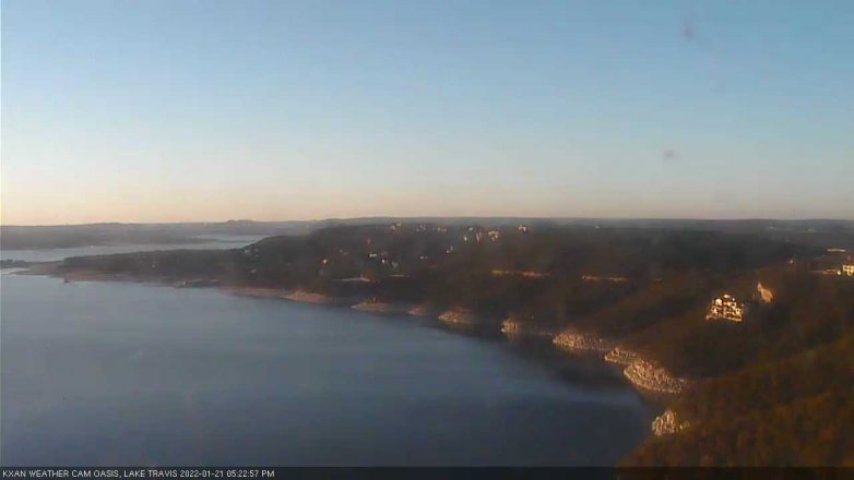 Lake Travis webcam, January 21, 2022 5:25 PM CT