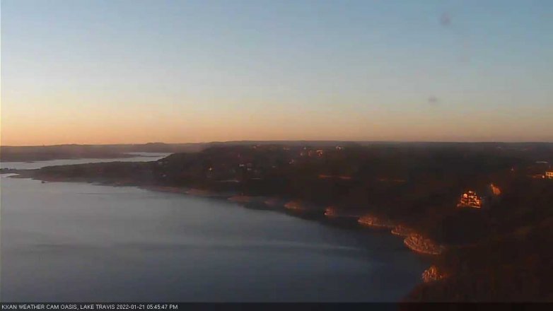 Lake Travis webcam, January 21, 2022 5:45 PM CT