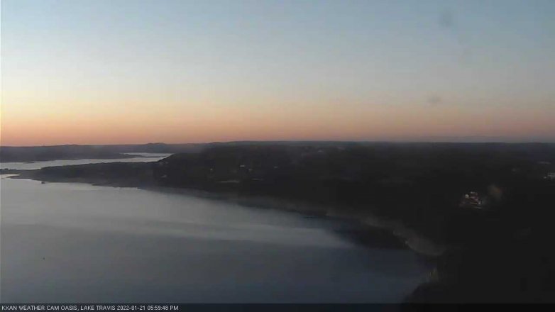 Lake Travis webcam, January 21, 2022 6:00 PM CT