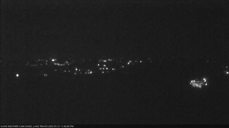 Lake Travis webcam, January 21, 2022 11:45 PM CT