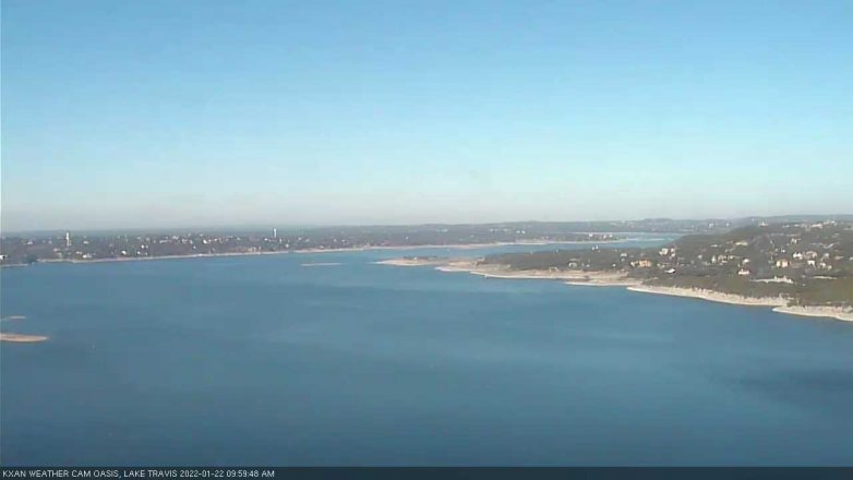 Lake Travis webcam, January 22, 2022 10:00 AM CT