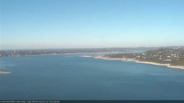 Lake Travis webcam, January 22, 2022 10:25 AM CT