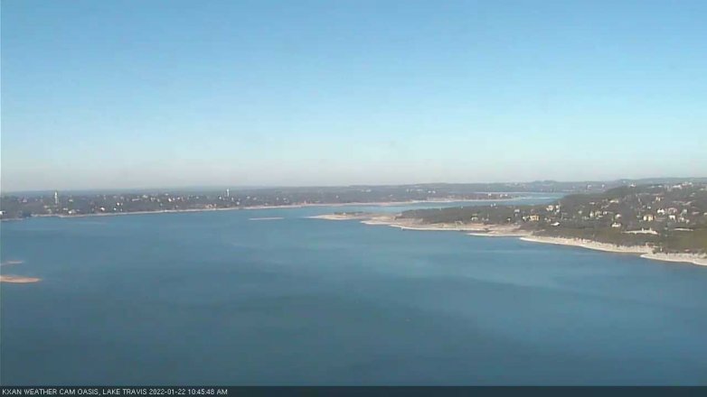 Lake Travis webcam, January 22, 2022 10:45 AM CT
