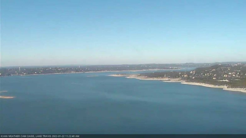 Lake Travis webcam, January 22, 2022 11:25 AM CT
