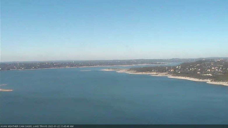 Lake Travis webcam, January 22, 2022 11:45 AM CT