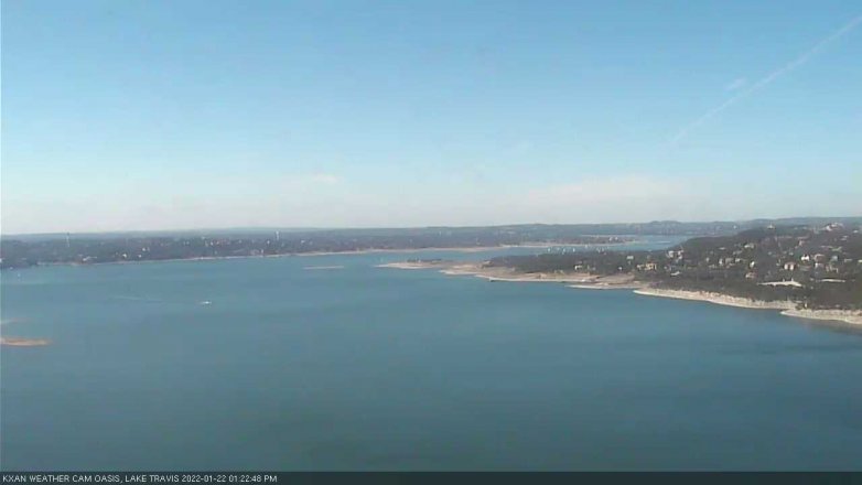 Lake Travis webcam, January 22, 2022 1:25 PM CT