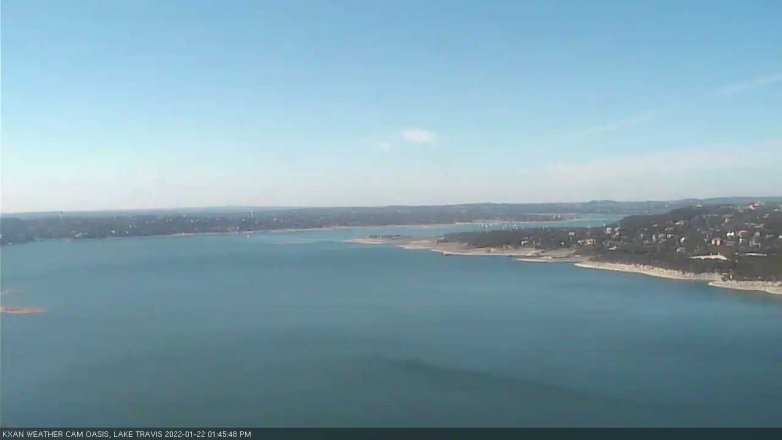 Lake Travis webcam, January 22, 2022 1:45 PM CT