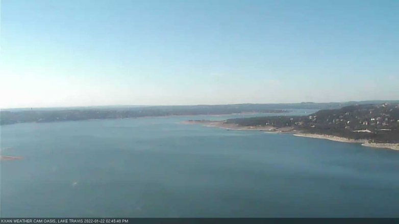 Lake Travis webcam, January 22, 2022 2:45 PM CT
