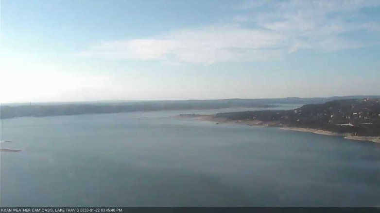 Lake Travis webcam, January 22, 2022 3:45 PM CT
