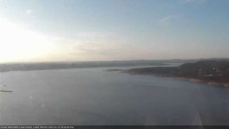 Lake Travis webcam, January 22, 2022 5:00 PM CT