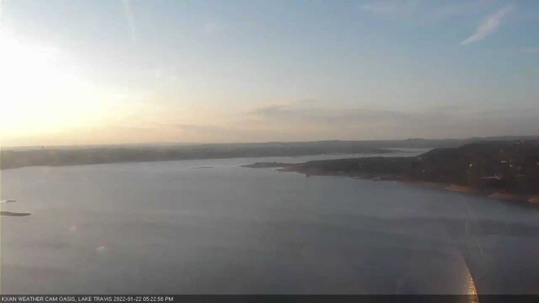 Lake Travis webcam, January 22, 2022 5:25 PM CT