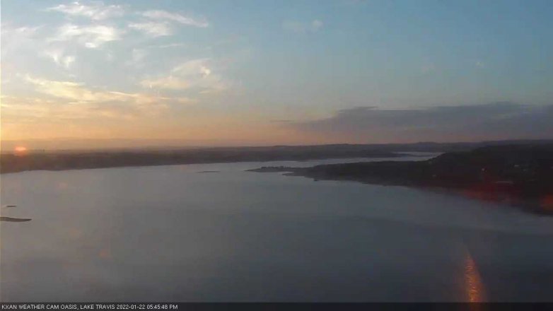 Lake Travis webcam, January 22, 2022 5:45 PM CT