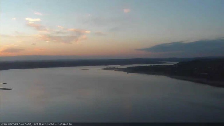 Lake Travis webcam, January 22, 2022 6:00 PM CT
