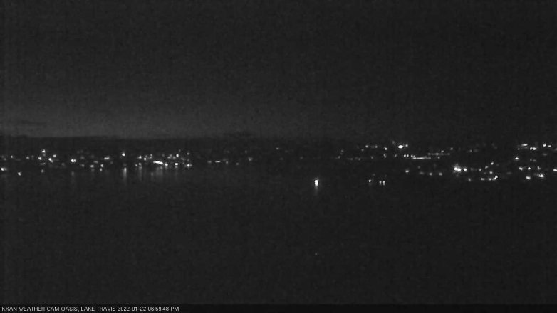 Lake Travis webcam, January 22, 2022 7:00 PM CT