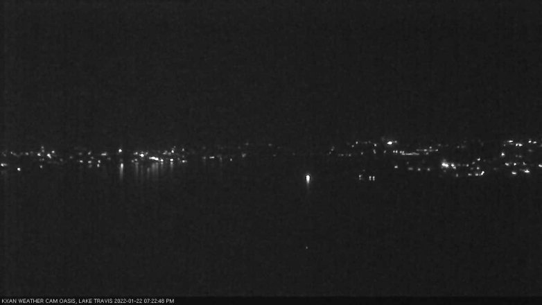 Lake Travis webcam, January 22, 2022 7:25 PM CT