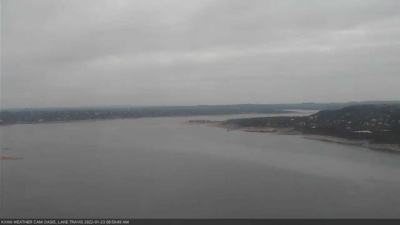 Lake Travis webcam, January 23, 2022 9:00 AM CT