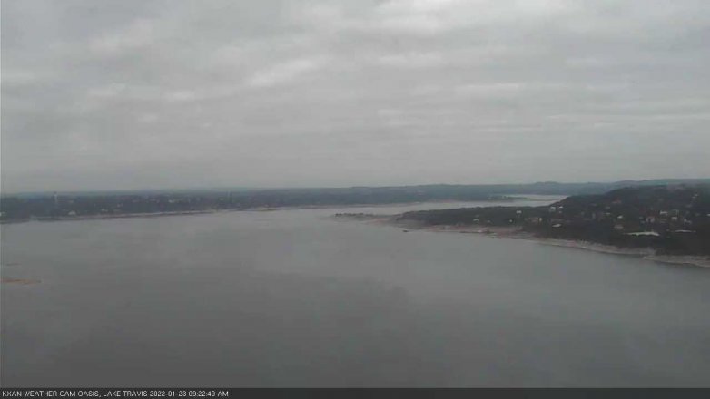Lake Travis webcam, January 23, 2022 9:25 AM CT