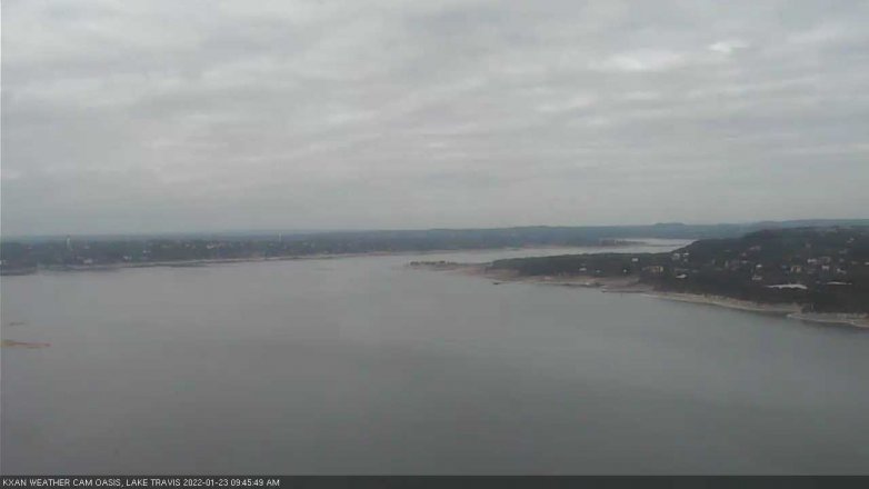 Lake Travis webcam, January 23, 2022 9:45 AM CT