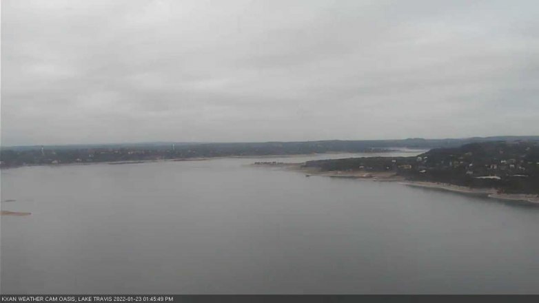 Lake Travis webcam, January 23, 2022 1:45 PM CT
