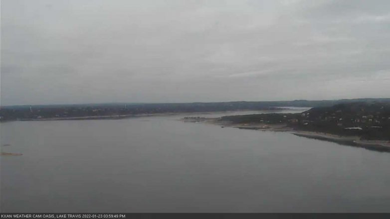 Lake Travis webcam, January 23, 2022 4:00 PM CT