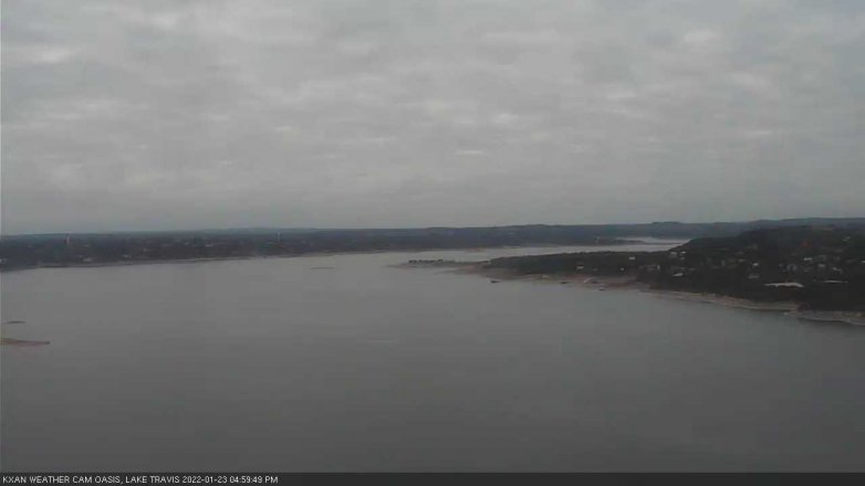 Lake Travis webcam, January 23, 2022 5:00 PM CT