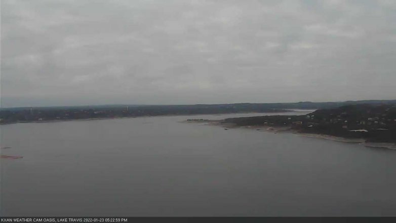 Lake Travis webcam, January 23, 2022 5:25 PM CT