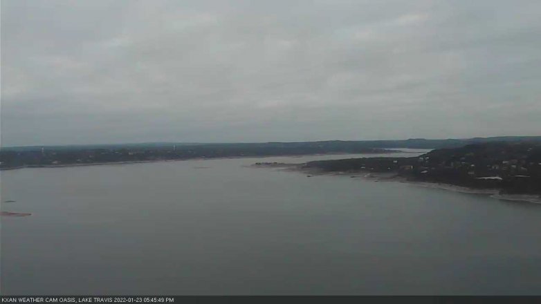 Lake Travis webcam, January 23, 2022 5:45 PM CT